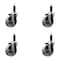 Service Caster 4'' Semi Steel Wheel Swivel 1'' Expanding Stem Caster Set, 4PK SCC-EX20S414-SSS-1-4 - alternate 1